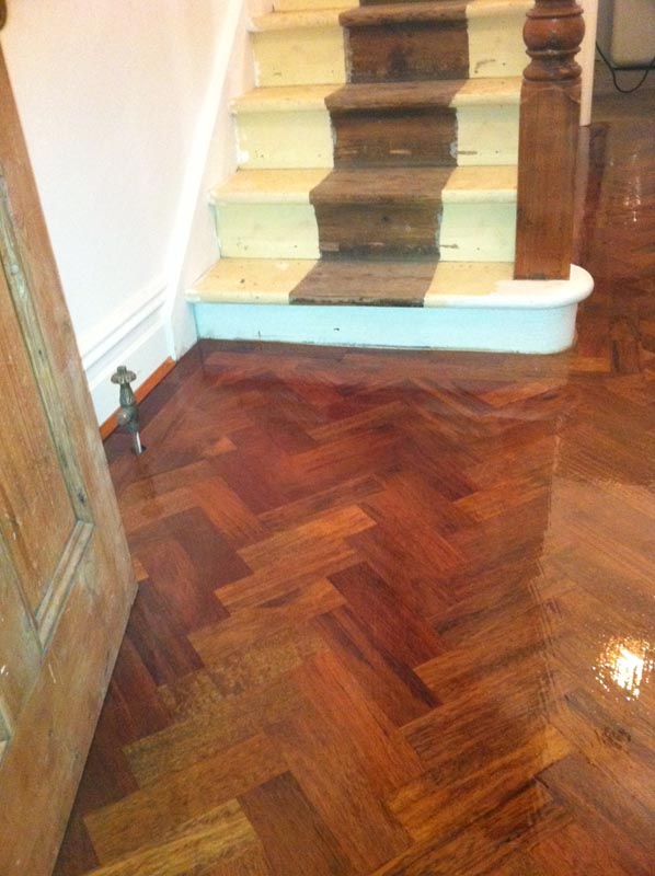 Hardwood floor detail